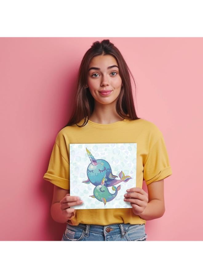 DIAMOND DOTZ ® - Narwhal Dreams Dotz Box, Partial Drill, Round Dotz, Diamond Painting Kits, Diamond Art Kits for Adults, Gem Art, Diamond Art, Diamond Dotz Kits, 8.7"x8.7" - Image 3