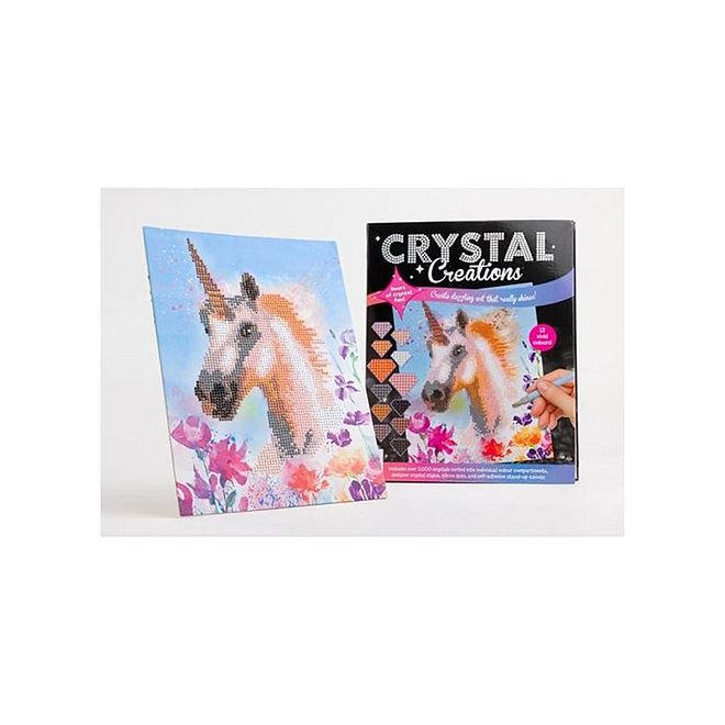 Hinkler Crystal Creations Unicorn DIY Kit for Ages 14+, 3000 Crystals, Adhesive Canvas, Metallic Hues Craft Set - Image 3