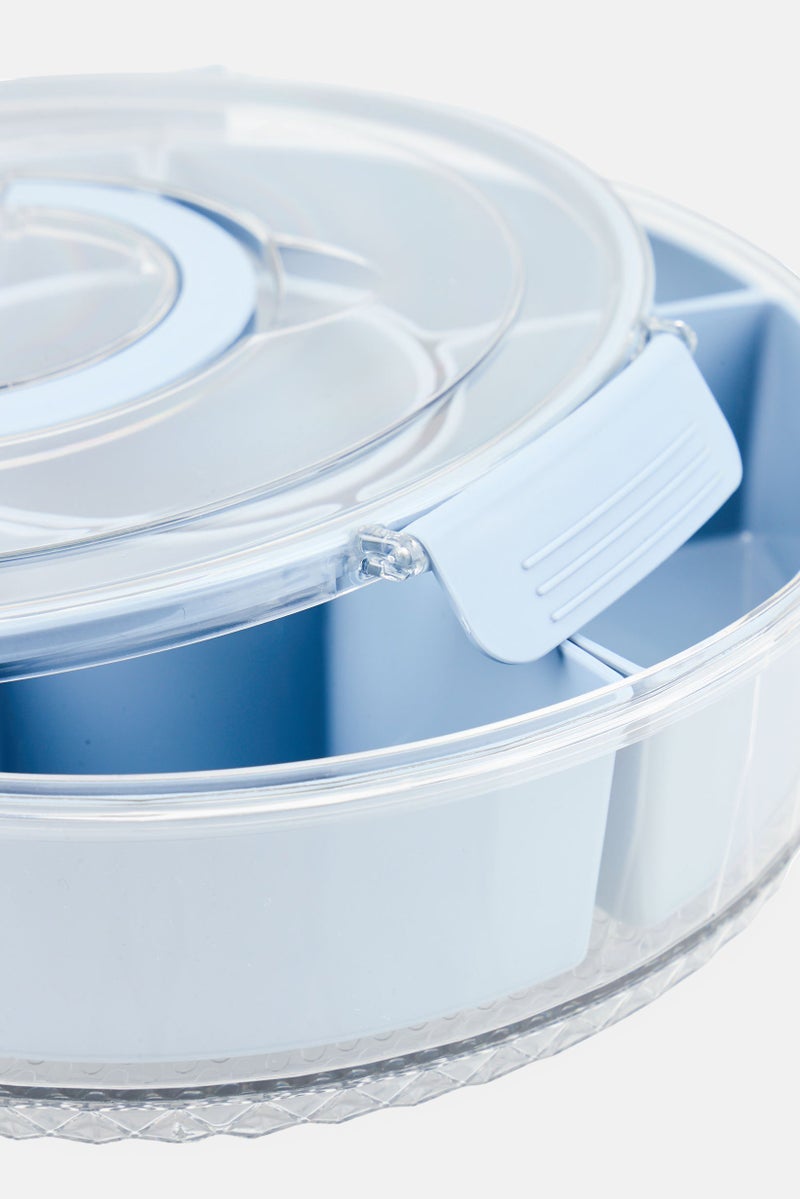 COOK WITH COLOR 6 Compartments Rotating Snack Tray , Blue - Image 3