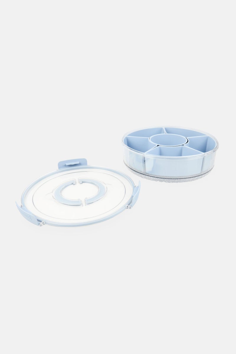 COOK WITH COLOR 6 Compartments Rotating Snack Tray , Blue - Image 2
