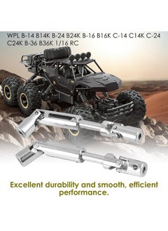 Dilwe Rc Car Drive Shaft 2 Pcs Metal Universal Rc Drive Shaft For Wpl 1/16 Scale Rc Military Truck Rc Model Upgrade Parts Accessories  - Image 3