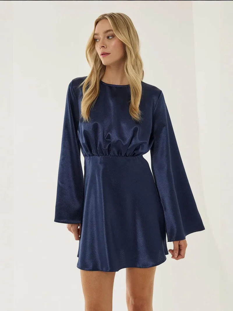 HICCUP Mini Satin Dress with Angel Arms