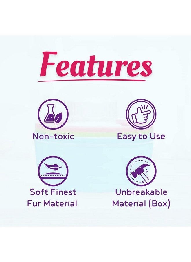 The Little Lookers Portable Baby Skin Care Baby Powder Puff With Box Holder Container For New Born And Kids For Baby Face And Body (Blue)  - Image 4