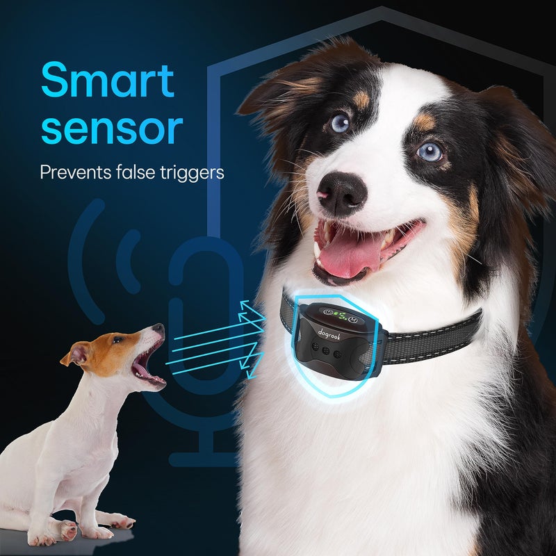 DogRook Rechargeable Dog Bark Collar - No Shock Training Smart Collar - Beep & Vibrating - Anti Bark Collar for Large Dog, Medium & Small Dog - No Shock Bark Collar - 12-110 lbs - Image 3