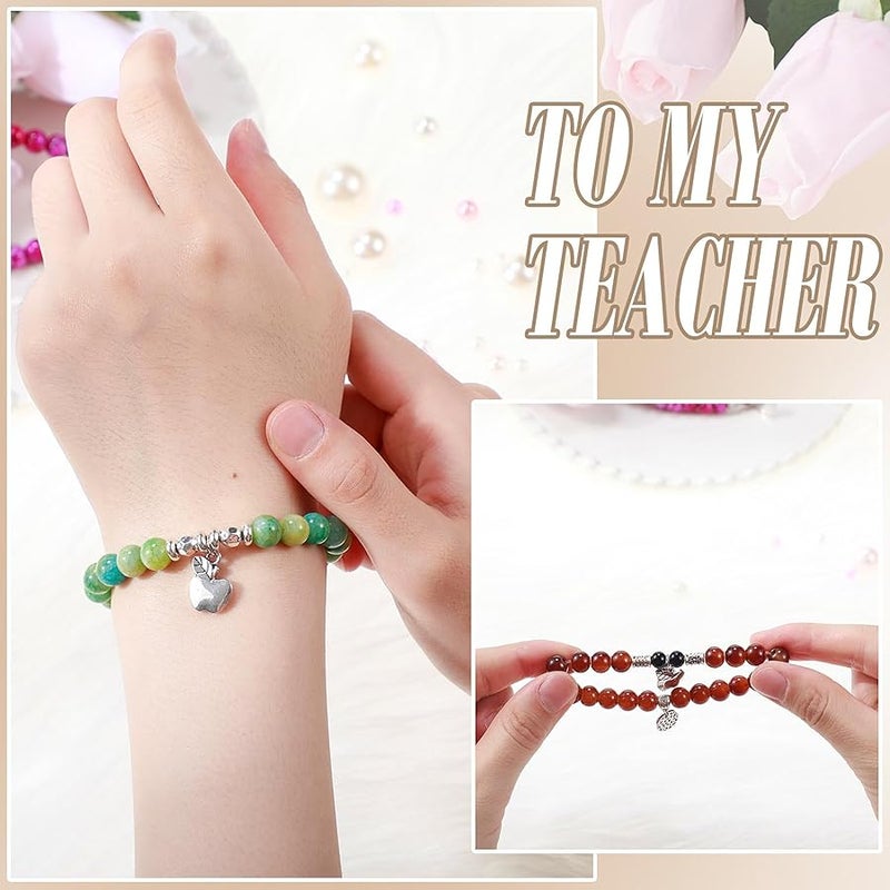 Remuuly 16 Pcs Teacher Valentine Gift, Teacher Appreciation Gifts Teacher Bracelet Gifts Valentines Day Gift Back to School Gifts with Gift Card - Image 2