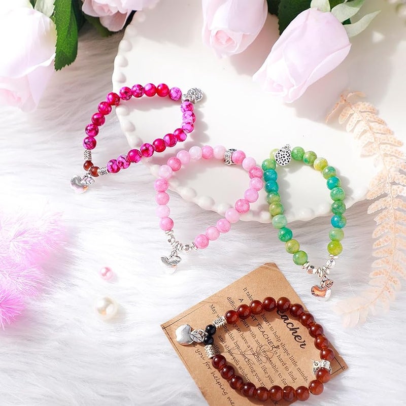 Remuuly 16 Pcs Teacher Valentine Gift, Teacher Appreciation Gifts Teacher Bracelet Gifts Valentines Day Gift Back to School Gifts with Gift Card - Image 3