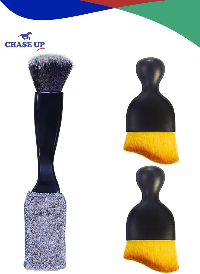 Chase Up 3 Pcs Car Interior Detail Dust Brush, Soft Car Interior Detailing Kit Tools, Dash Duster Brush for Auto Truck SUV RV Interior Cleaning - Image 1
