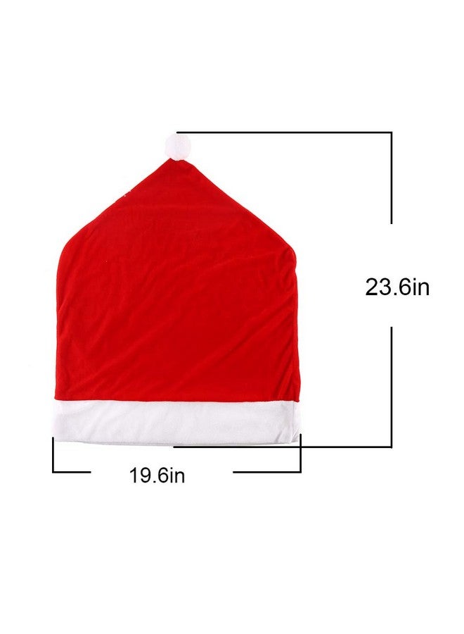 CCINEE 1 Set of 2 PCS Red Hat Dining Chair Slipcovers，Christmas Chair Back Covers Kitchen Chair Covers for Christmas Holiday Festival Decoration - Image 2