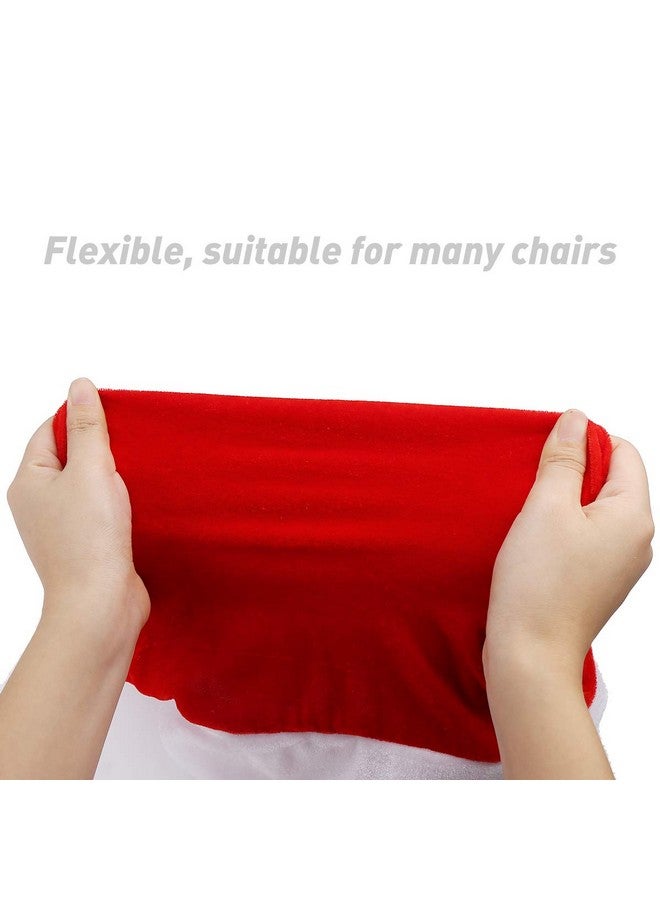 CCINEE 1 Set of 2 PCS Red Hat Dining Chair Slipcovers，Christmas Chair Back Covers Kitchen Chair Covers for Christmas Holiday Festival Decoration - Image 3