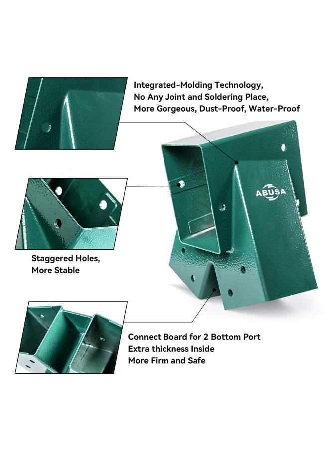 ABUSA Heavt Duty Swing Set Kits Including Swing Set Brackets Swing Seat Ring Trapeze Bar Swing Set Accessories for Backyard Playground Equipment (BSB Green) - Image 2