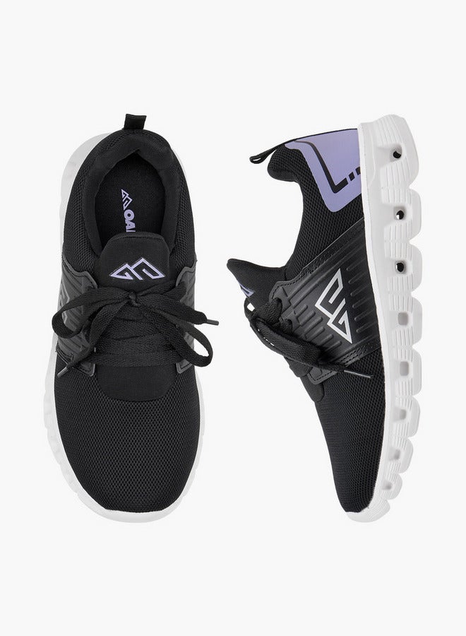 شو اكسبرس حذاء رياضي للبنات بتفاصيل شعار وإغلاق برباط - Image 3