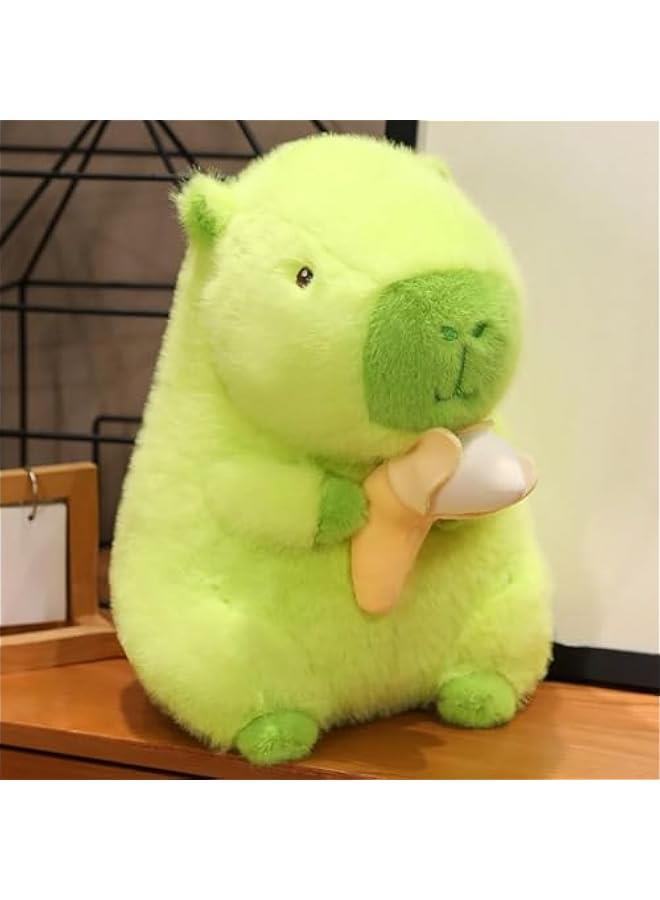 Cute Capybara Stuffed Animal Hug A Banana,9.1in Eye-catching Green Capybara Plushies Toy,Kawaii Capybara Hugging Decor Pillow for Girls Boys as  Birthday Gifts (green, 9.1in) - Image 1