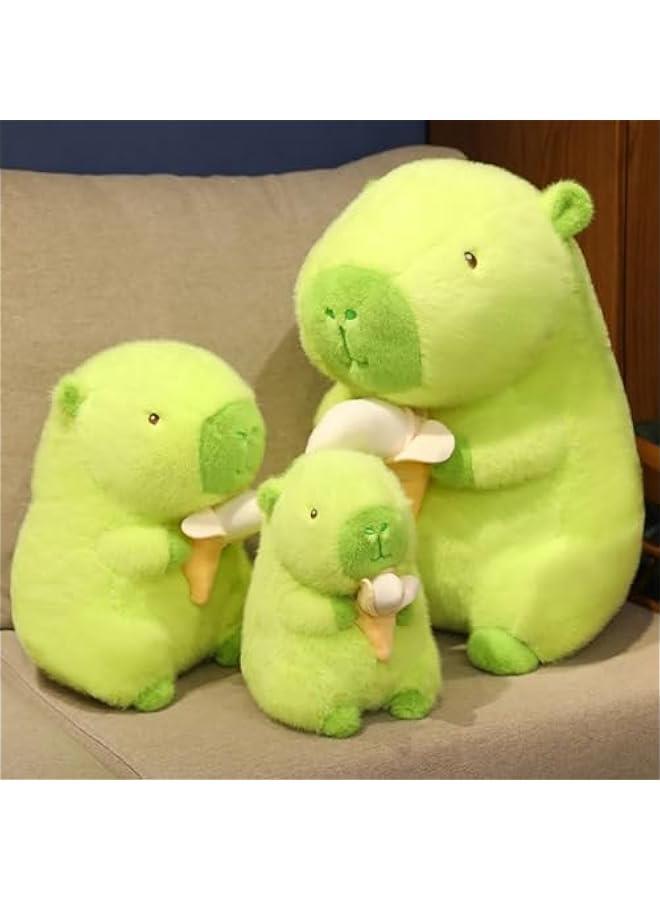 Cute Capybara Stuffed Animal Hug A Banana,9.1in Eye-catching Green Capybara Plushies Toy,Kawaii Capybara Hugging Decor Pillow for Girls Boys as  Birthday Gifts (green, 9.1in) - Image 2