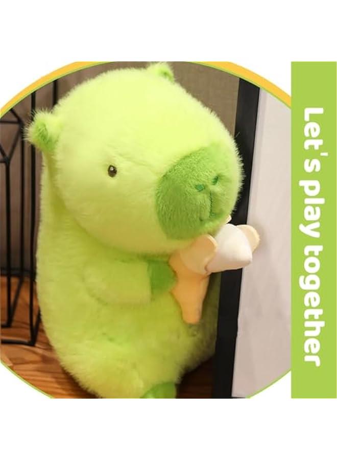 Cute Capybara Stuffed Animal Hug A Banana,9.1in Eye-catching Green Capybara Plushies Toy,Kawaii Capybara Hugging Decor Pillow for Girls Boys as  Birthday Gifts (green, 9.1in) - Image 4