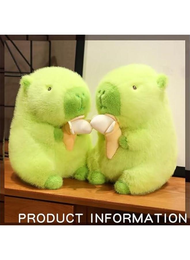Cute Capybara Stuffed Animal Hug A Banana,9.1in Eye-catching Green Capybara Plushies Toy,Kawaii Capybara Hugging Decor Pillow for Girls Boys as  Birthday Gifts (green, 9.1in) - Image 5