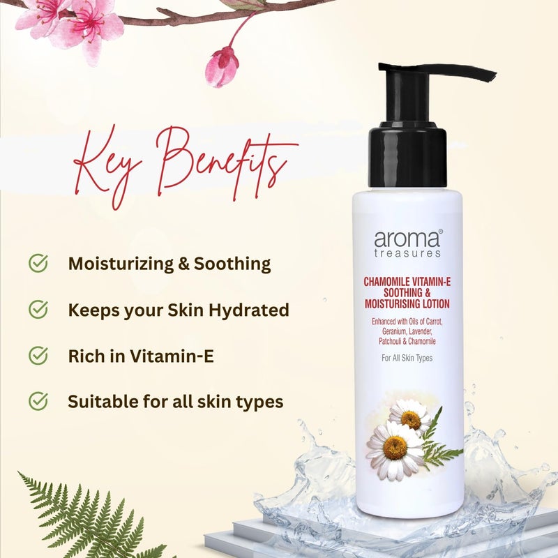 Aroma Treasures combo of Chamomile Vitamin E Soothing Moisturising Lotion Lavender Face Wash - Image 3