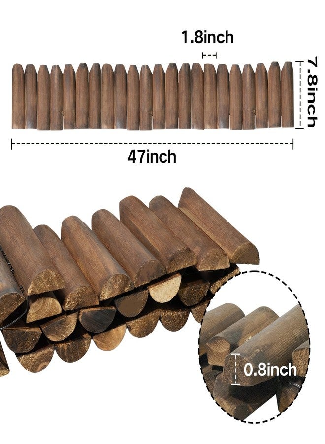 ciAmore 7.8 x 47inch Wood Landscape Border Edging for Garden fence border - Image 2