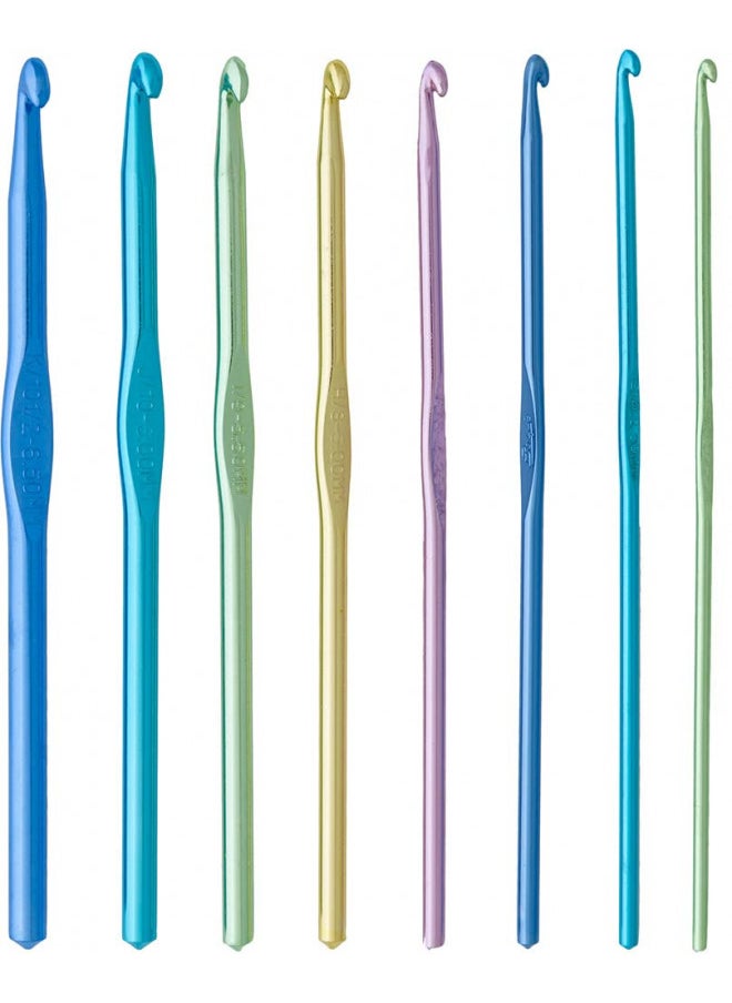 Boye - Wrights Crochet Set Alum Sz Notion, Hook sizes: 3.125-6.5 mm, US D-K, Assorted - Image 1