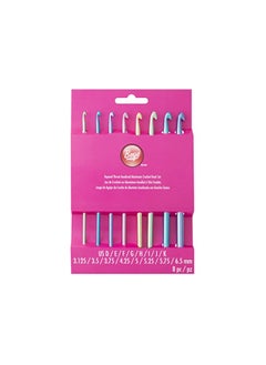 Wrights Crochet Set Alum Sz Notion, Hook sizes: 3.125-6.5 mm, US D-K, Assorted