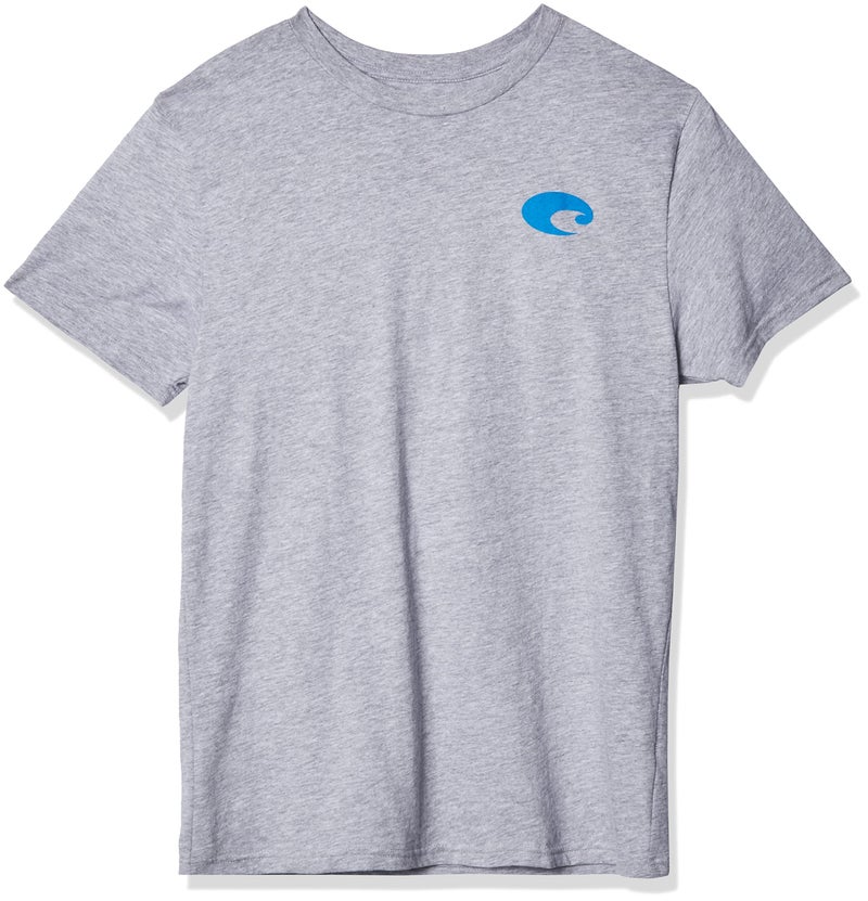 Costa Del Mar Species Shield Short Sleeve T Shirt, Gray Heather, Medium - Image 1