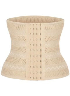Lower Back Support Belt and Tummy Tuck with 3 Control Clips, Beige