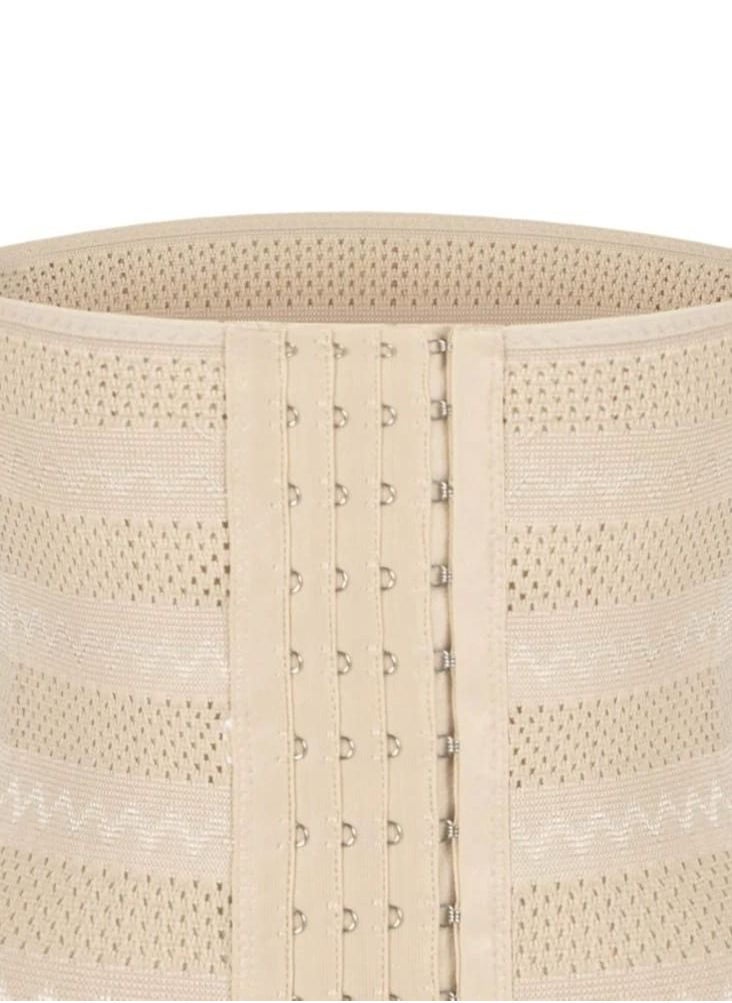 Fstyle - Lower Back Support Belt and Tummy Tuck with 3 Control Clips, Beige - Image 1