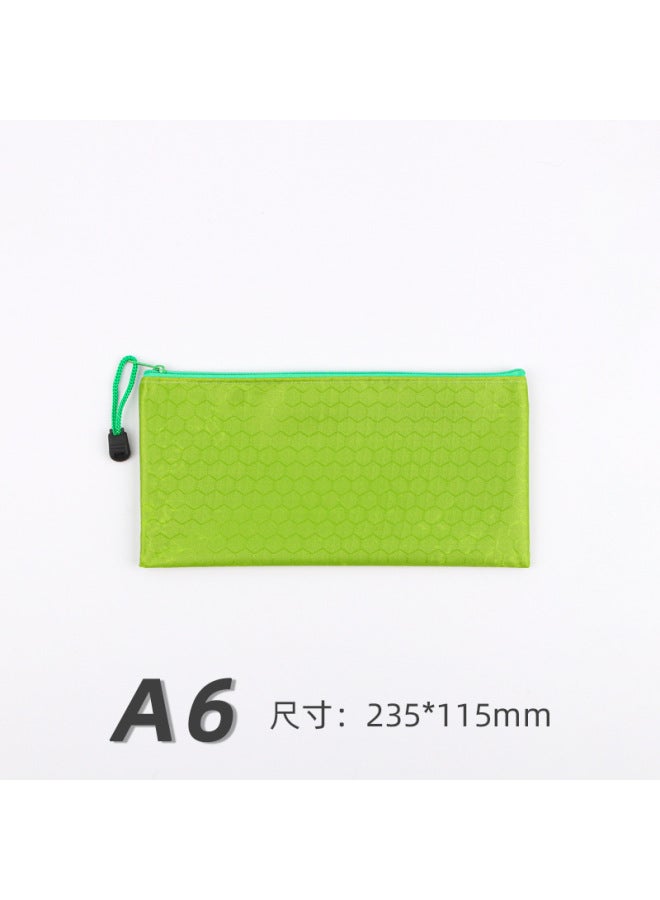 Zipper File Bag A4 Portable Oxford Cloth Waterproof Material Bag Printable  Office Color Thickened Storage Bag - Image 1