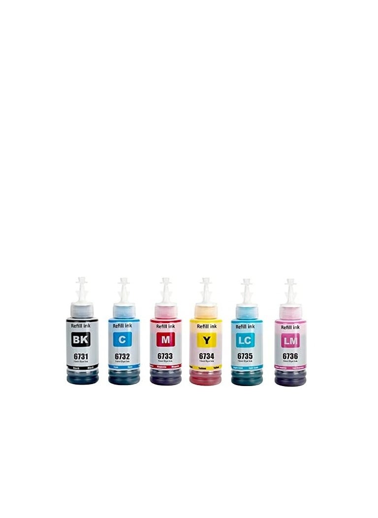 Ink Set 673 for EcoTank for EPSON Pack of 6 (M C Y LC L,M BK) for Printer L800 L805 L810 L850 L1800 - pzsku/Z1D4E3360C8464B2D38D6Z/45/_/1732209985/6f85e8cb-4cec-49ea-aed0-e7e980ca9d89