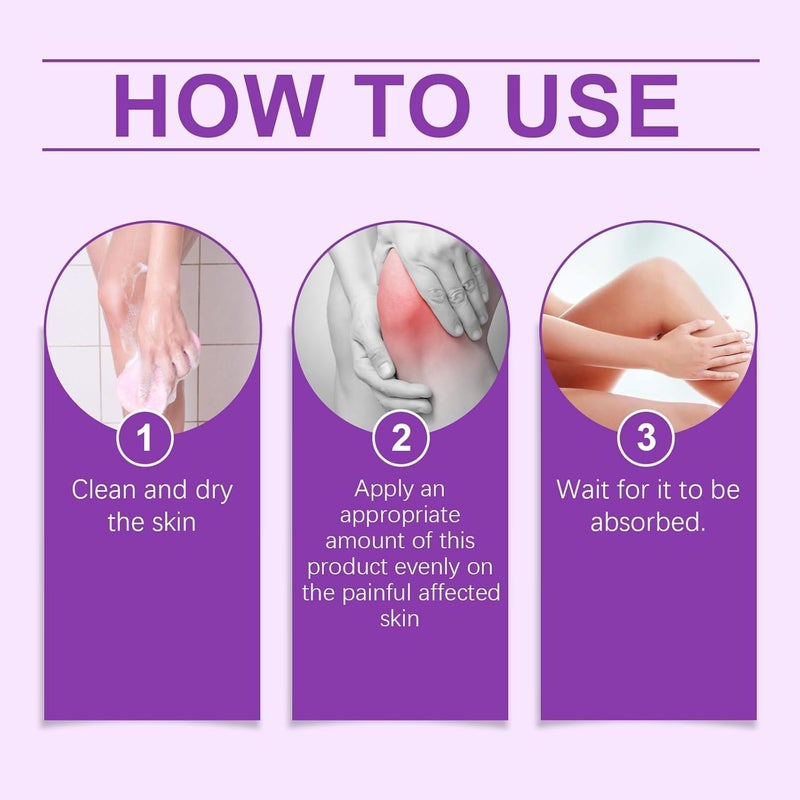 TIMLIFE 2PCS Joint Purple Gel Purple Relief Soothing Massage CreamJoint Activities Throughout The Body Soothes Knees Lumbar Neck Hands and Feet - Image 5