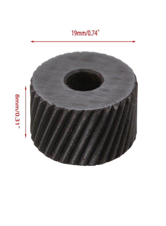 CNBTR 2PCS Anilox Knurling Tool 1.5mm Pitch Diagonal Coarse Knurl Wheel (19 x 8mm) - Image 4