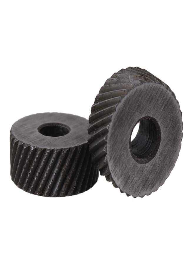 CNBTR 2PCS Anilox Knurling Tool 1.5mm Pitch Diagonal Coarse Knurl Wheel (19 x 8mm) - Image 2