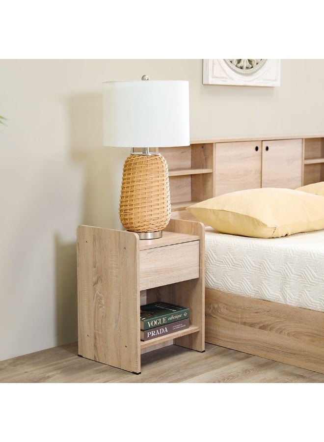 DANUBE HOME Adriana Bed + Dresser And Stool Set Queen Size Bed Frame And Dresser Set Sturdy Modern Design Wooden Double Bedroom Set Furniture Comfortable Bedset For Bed Room Sonoma Oak - Image 5