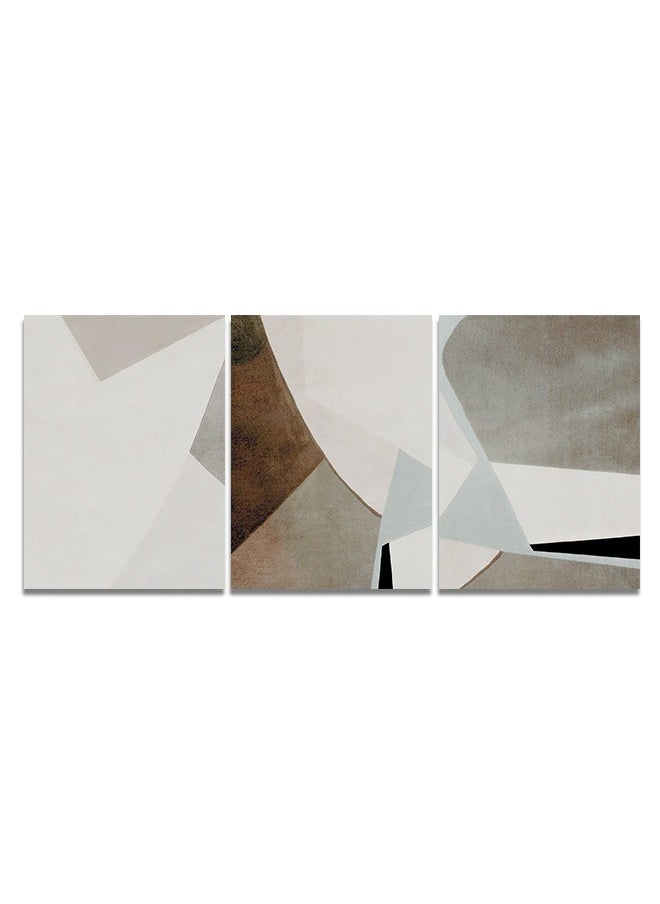 Marktna - Set Of 3 Framed Canvas Wall Arts Stretched Over Wooden Frame with an Abstract Design - Image 1