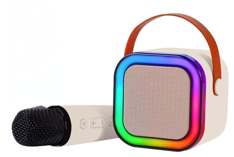 Crackles Portable Karaoke Machine for Kids Adults, Portable Bluetooth Mini Karaoke Microphone Singing Speaker with 1 Wireless Mic and Light,Gifts, Random Colors - Image 1
