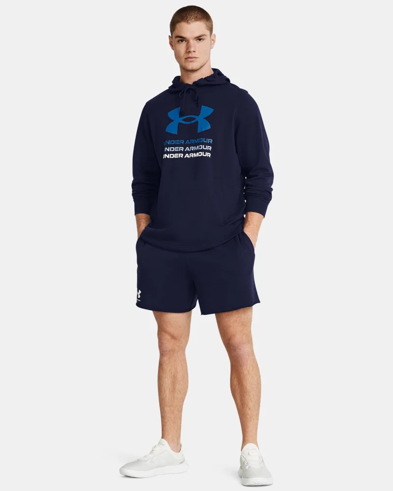 UNDER ARMOUR Blue Men's Rival Terry Shorts for Men | Best Price UAE