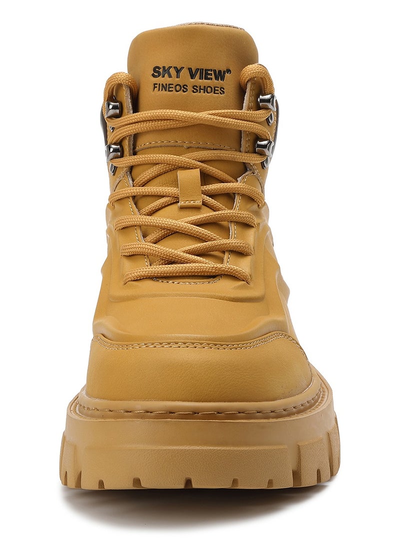 SKY VIEW Men Fashion Casual Shoes Mid Top Wide Hiking Sneakers Non-Slip Trekking Walking Shoes Running Shoes for Men with Arch Support - Image 5