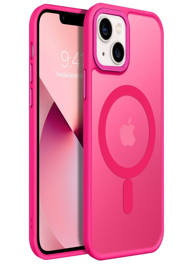 BENTOBEN for iPhone 13 Mini Phone Case, iPhone 13 Mini Case [Compatible with Magsafe] Translucent Matte Magnetic Slim Thin Shockproof Women Men Protective Cases Cover 5.4" 2021, Hot Pink - Image 1