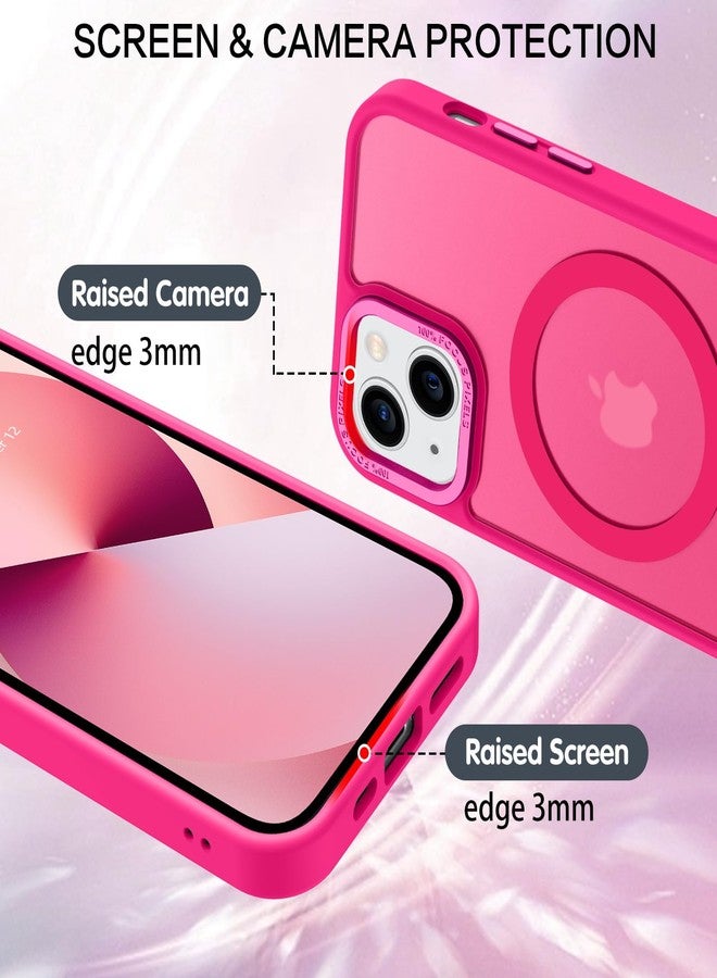 BENTOBEN for iPhone 13 Mini Phone Case, iPhone 13 Mini Case [Compatible with Magsafe] Translucent Matte Magnetic Slim Thin Shockproof Women Men Protective Cases Cover 5.4" 2021, Hot Pink - Image 5