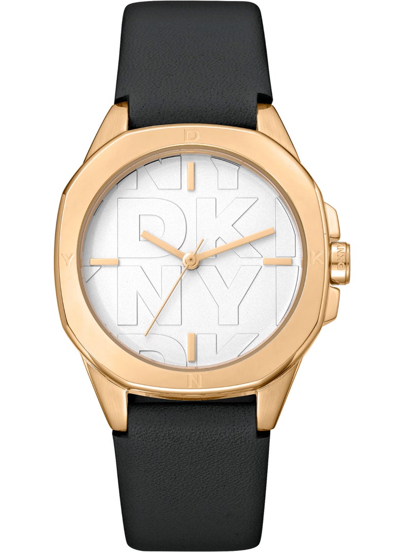 DKNY بروكلين ميدي Dk1L012L0025 - ساعة جلدية نسائية كوارتز 3 عقارب - Image 1