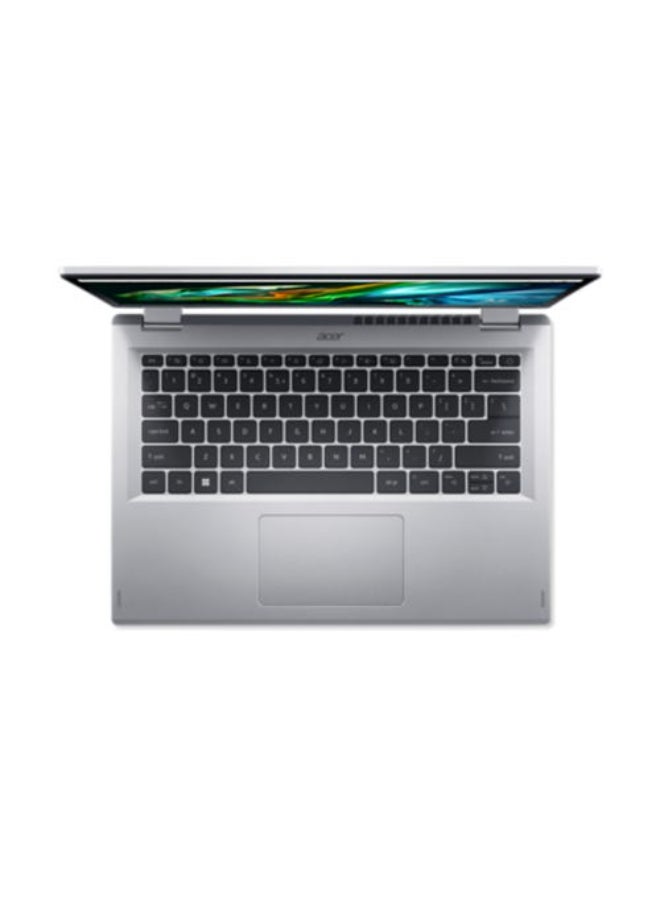 Acer Aspire 3 Spin 14 2-in-1 Convertible (2023) Laptop – Intel Celeron-N100 / 14inch WUXGA / 128GB SSD / 4GB RAM / Windows 11 Home / English & Arabic Keyboard Pure Silver - Image 2
