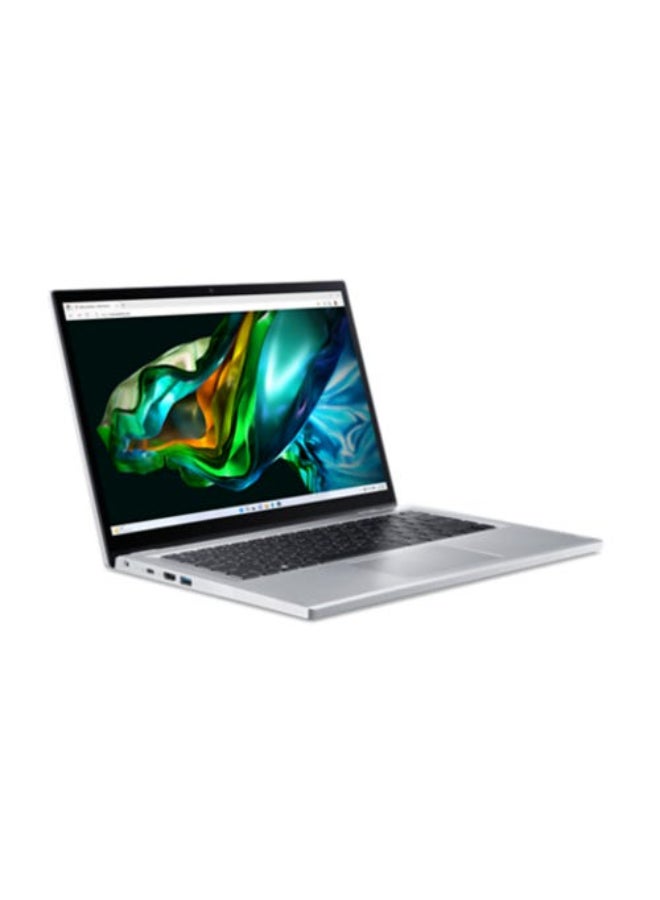 Acer Aspire 3 Spin 14 2-in-1 Convertible (2023) Laptop – Intel Celeron-N100 / 14inch WUXGA / 128GB SSD / 4GB RAM / Windows 11 Home / English & Arabic Keyboard Pure Silver - Image 3