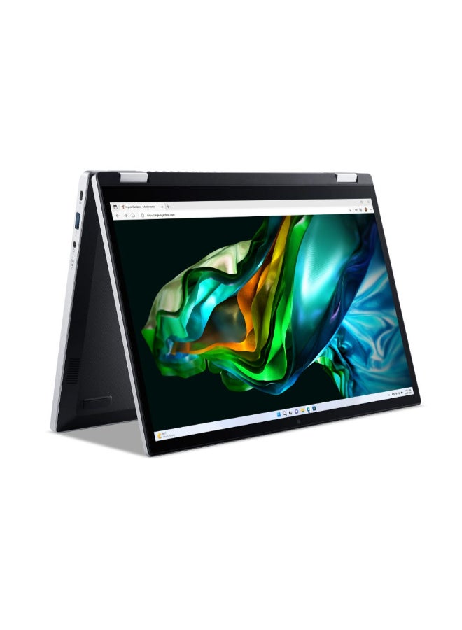 Acer Aspire 3 Spin 14 2-in-1 Convertible (2023) Laptop – Intel Celeron-N100 / 14inch WUXGA / 128GB SSD / 4GB RAM / Windows 11 Home / English & Arabic Keyboard Pure Silver - Image 5