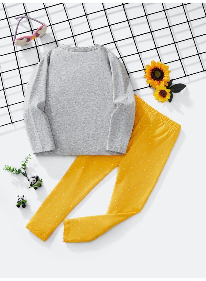 Little Bitty Autumn And Winter New Comfortable Loose Sleepwear Children's Set, Girls' European And American Style Children's Hoodie Set - Image 2
