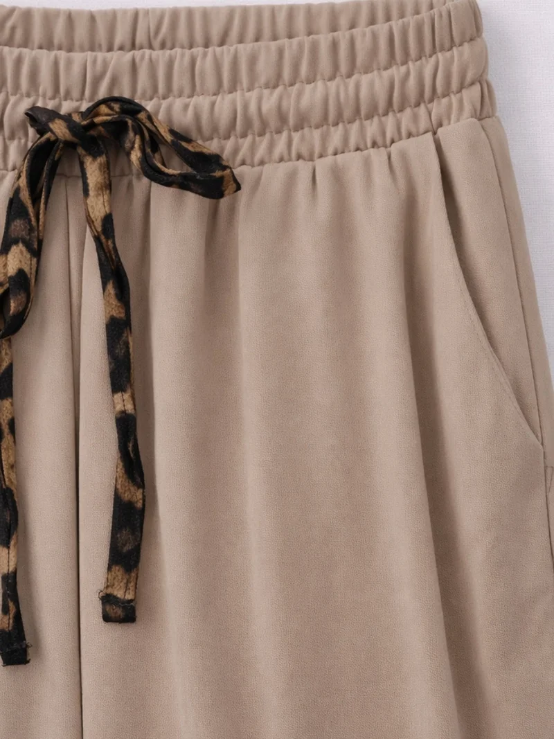 ميكسراي MIXRAY Elastic Waist Cigarette Leg Pants