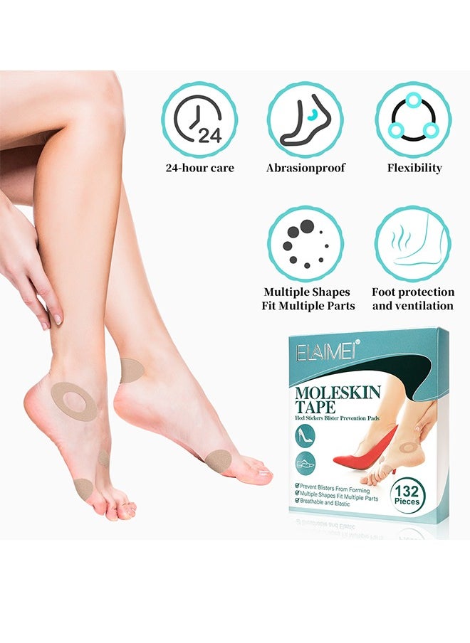 Elaimei - ELAIMEI Foot Anti-Wear Special-Shaped Stickers Anti-Wear Feet Foot Protection Anti-Wear Stickers 132 Pieces/Box - Image 1