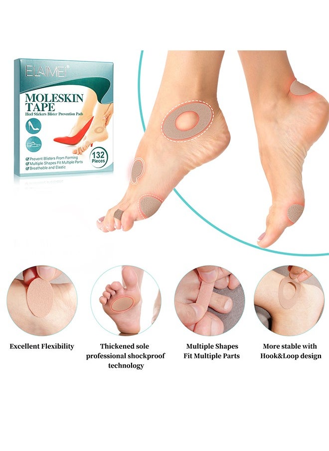 Elaimei - ELAIMEI Foot Anti-Wear Special-Shaped Stickers Anti-Wear Feet Foot Protection Anti-Wear Stickers 132 Pieces/Box - Image 1