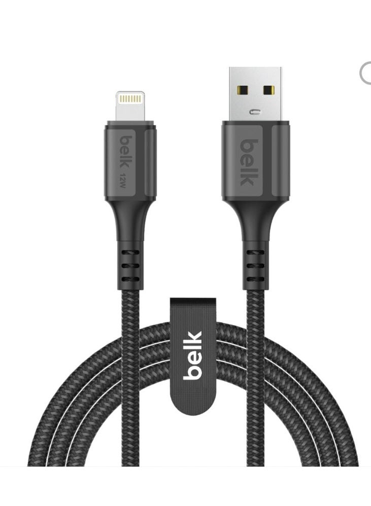 بيلك شاحن فائق السرعة من USB-A إلى لايتنينج , اسم اللون	USB-A to Lightning, القوة الكهربائية	12 W , طول المنتج	1.2 m ,عدد القطع	1.0