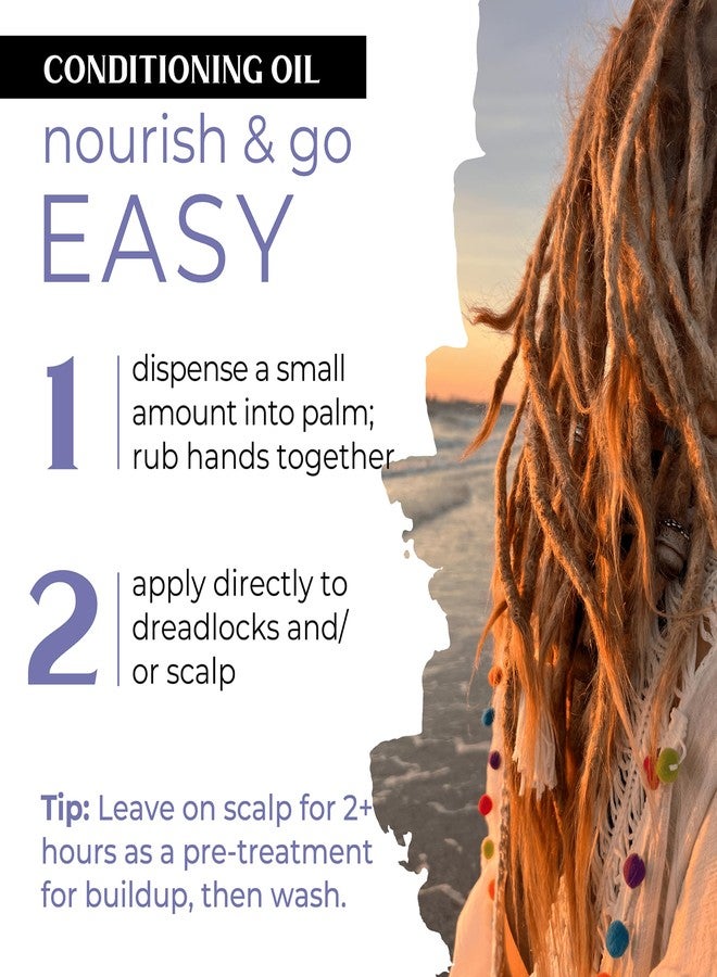Dollylocks Conditioning Hair + Scalp Oil | Plant-Based, Vegan, Residue-Free | Moisturizing Relief Soothing Calming | Locs, Curls, Dreadlocks, Braids, Hair Extensions | Nag Champa | 4oz - Image 3