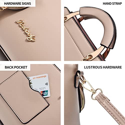 Xiaoyu Fashion Purses and Handbags for Women Ladies Crossbody Bags Top Handle Satchel Shoulder Bags Small Totes (Khaki) - Image 5