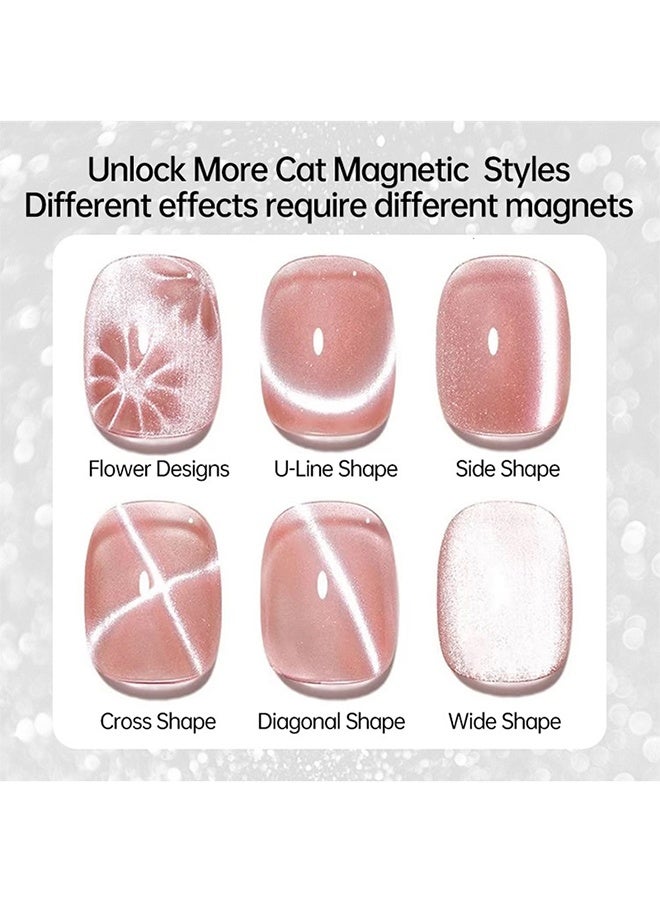 UR SUGAR Gel Polish, Amber Brown Cat Eye Gel Polish, Soak-Off UV//LED,  Magnetic Holographic Shimmer For Salon & Home DIY Manicure 15ml - Image 4